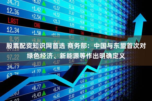 股票配资知识网首选 商务部：中国与东盟首次对绿色经济、新能源等作出明确定义